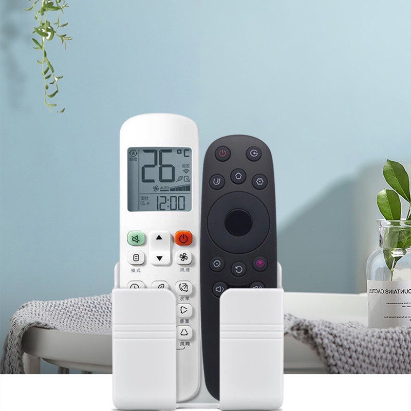 KỆ DÁN TƯỜNG ĐỂ REMOTE, ĐỒ DÙNG / GÍA ĐỠ SẠC ĐIỆN THOẠI- CÓ MÓC TREO GIỮ DÂY ĐIỆN 88245