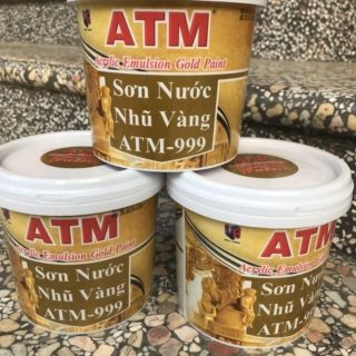 Sơn nước nhũ vàng ATM - Hộp 225g