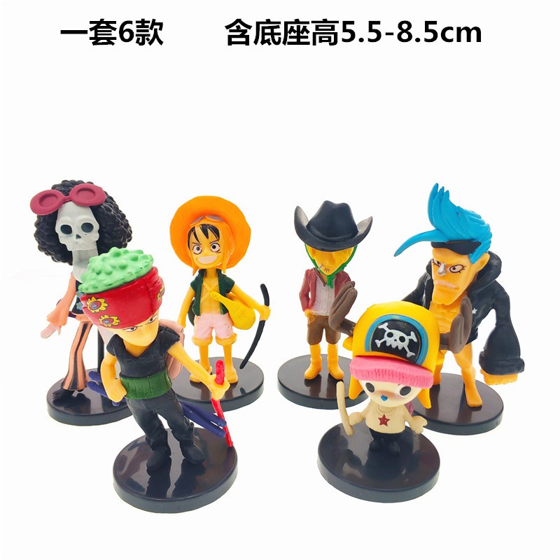 {Mô hình OnePiece cao 6-9 cm} Combo 6 mô hình One Piece - Team Luffy mũ rơm đồ chơi nhân vật Chibi Anime Figures giá rẻ