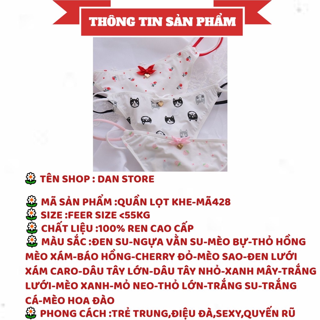 Quần Lọt Khe Nữ - Quần Lót Lọt Khe Ren sexy cạp dây chéo cá tính DAN STORE MÃ 428