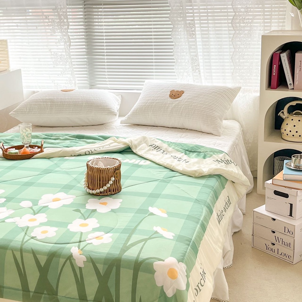 Chăn hè mát lạnh Tencel M2T BEDDING, Mền dùng bốn mùa Hàn Quốc kích thước 2mx2m3 - Chăn lạnh Orchid