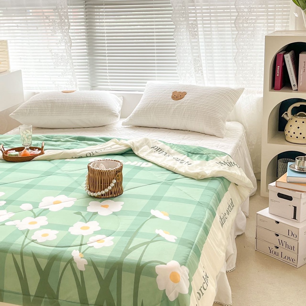 Chăn hè mát lạnh Tencel M2T BEDDING, Mền dùng bốn mùa Hàn Quốc kích thước 2mx2m3 - Chăn lạnh Orchid