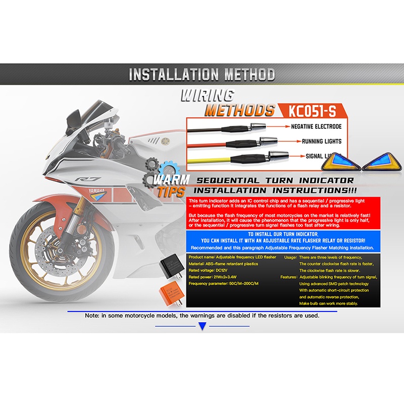 Đèn Xi Nhan LED Mới Dành Cho Xe Yamaha Y15Z R15 R3 HONDA RS150 V1-V2 R25 / 15 MT15 / 25 ZX150 FZ NINJA ZX-250 CBR