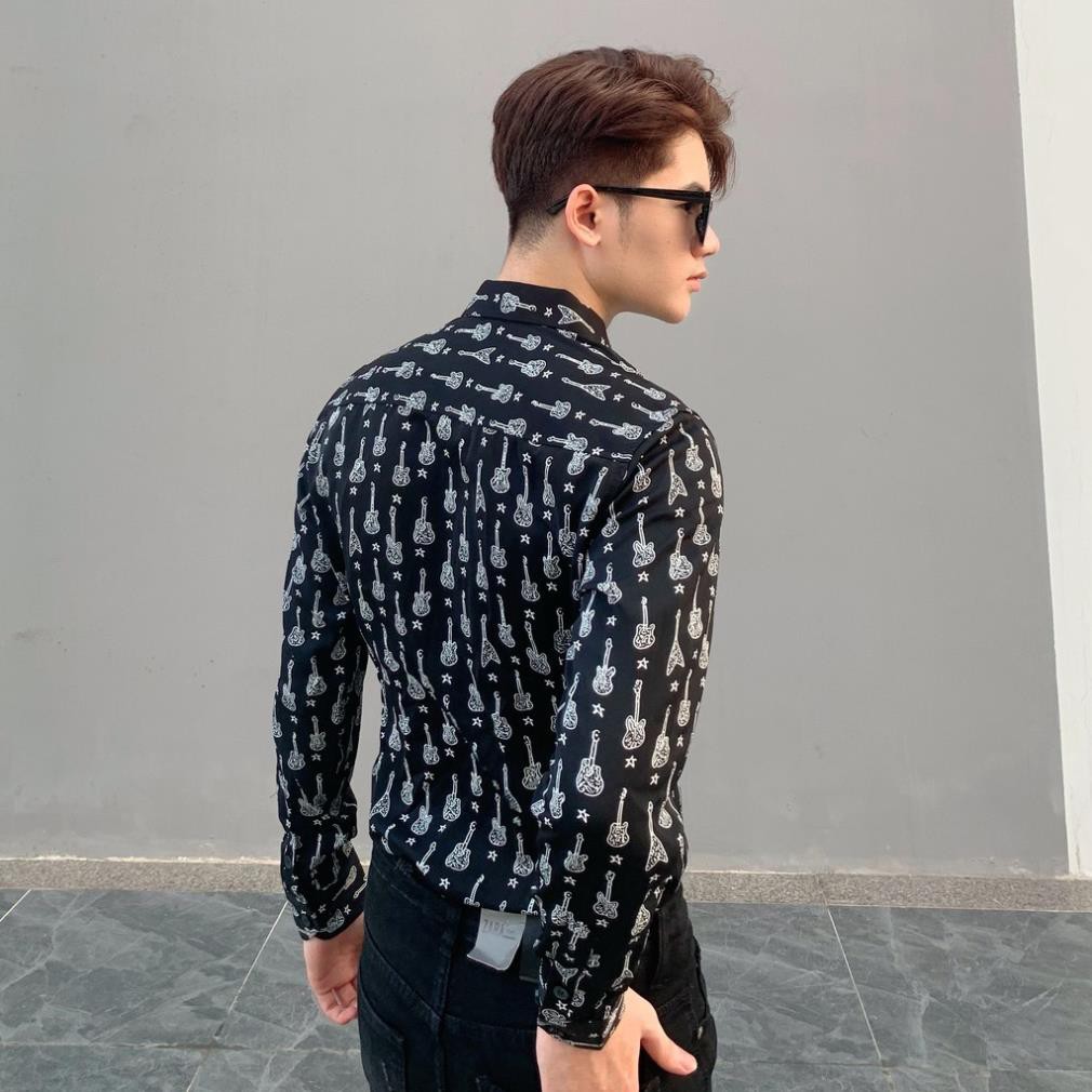 Áo sơ mi nam dài tay thời trang, sơ mi lụa đẹp công sở cao cấp họa tiết sang trọng SM769 shop44 | BigBuy360 - bigbuy360.vn