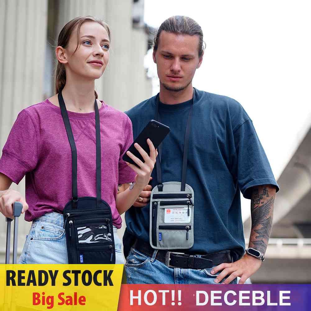 Deceb Túi Đựng Hộ Chiếu / Thẻ ID Đeo Vai / Cổ Đa Năng Dùng Khi Đi Du Lịch
