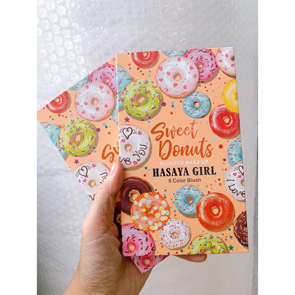 Bảng Phấn Má Hồng 6 Ô Hasaya Girl Sweet Donuts 6 Color Blush 20g #02