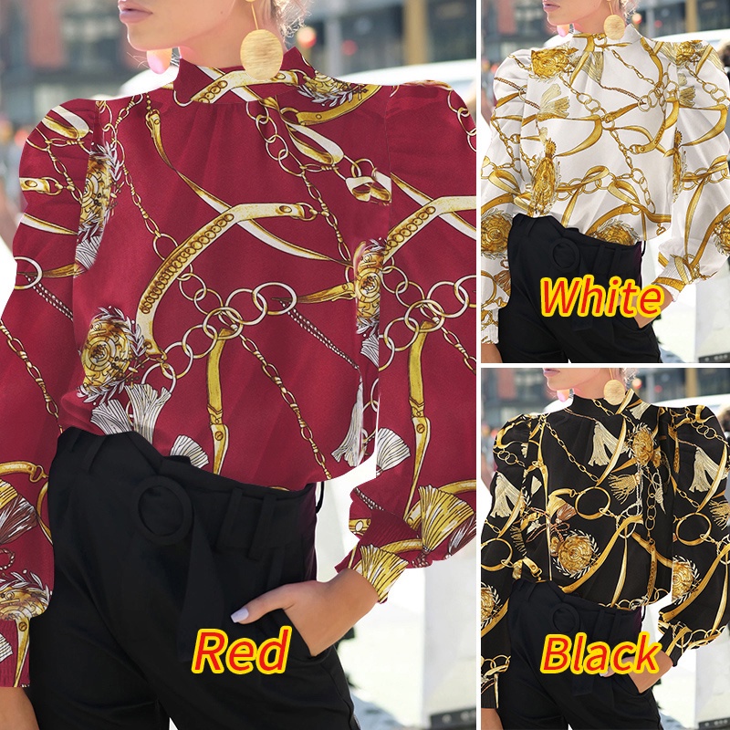 Áo sơ mi kiểu ZANZEA tay dài in họa tiết phong cách vintage thanh lịch thời trang dạo phố cho nữ