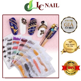 Phụ kiện nail , xích trang trí móng mix đủ mẫu