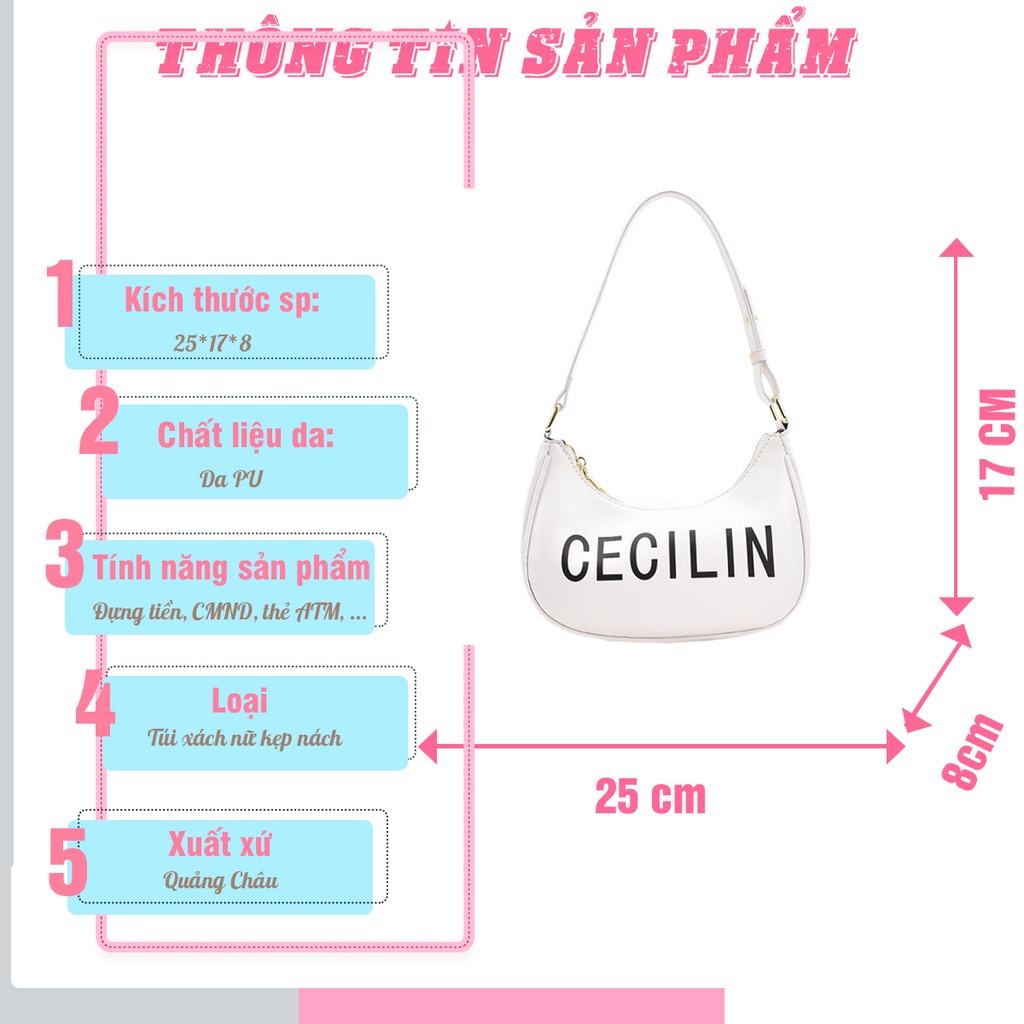 Túi đeo chéo kẹp nách đẹp xách nữ cao cấp đen trắng  thời trang công sở HÀN QUỐC KIVADO TX A0552