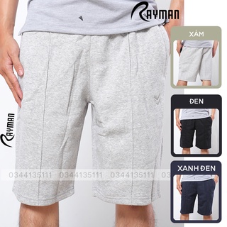 Quần Short Nam Thun Nỉ RAYMAN Quần Thun Ngắn Nam Màu Đen, Xám Chuột, Xám