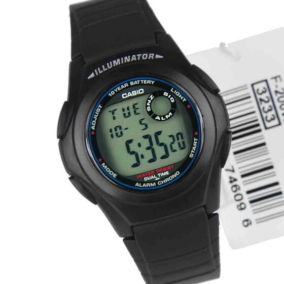 Đồng Hồ Nam nữ Casio F-200 9ADF 9ASDF 2BDF 1ADF chống nước 5ATM - Đèn nền LED - CÓ B