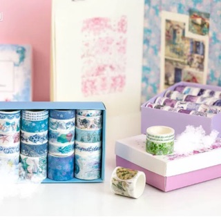Băng keo trang trí WASHI TAPE set 20 cuộn