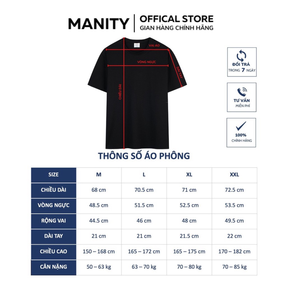 Áo thun nam cổ tròn, áo phông nam 6 màu cao cấp co giãn 4 chiều MANITY - APM002 - Hàng nhập khẩu