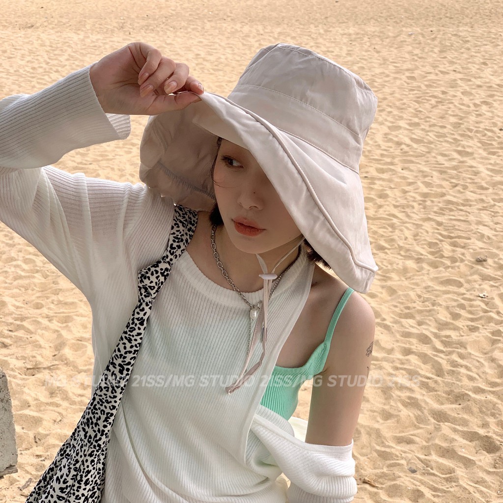 Mũ Tai Bèo MG STUDIO Rộng Vành Bằng Vải Nhung Da Đào Với 4 Màu Sắc Lựa Chọn