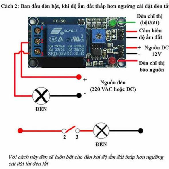 Mạch công tắc cảm biến độ ẩm đất FC50