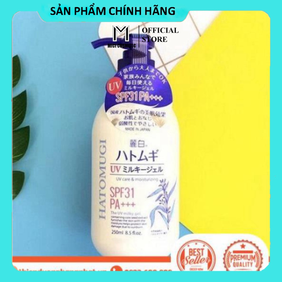 Sữa Dưỡng Thể HATOMUGI Nội Địa Nhật | Dưỡng Thể Chống Nắng Hạt Ý Dĩ 250ml