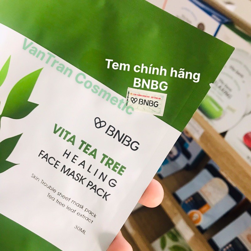 Mặt Nạ BNBG Tràm Trà Thải Độc Da, Giảm Mụn Vita Tea Tree Healing Face Mask Pack 30ml