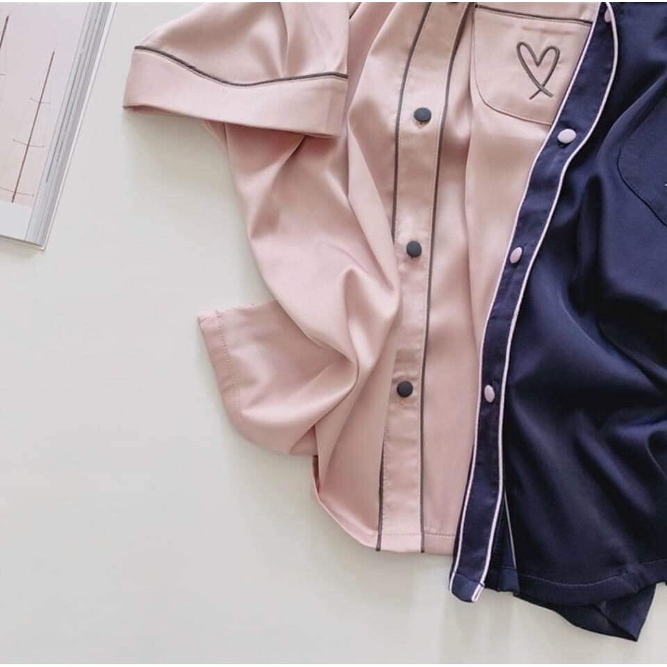 (Sỉ Tận Gốc) Bộ Lụa Satin Tim Túi Ngực Cao Cấp | BigBuy360 - bigbuy360.vn