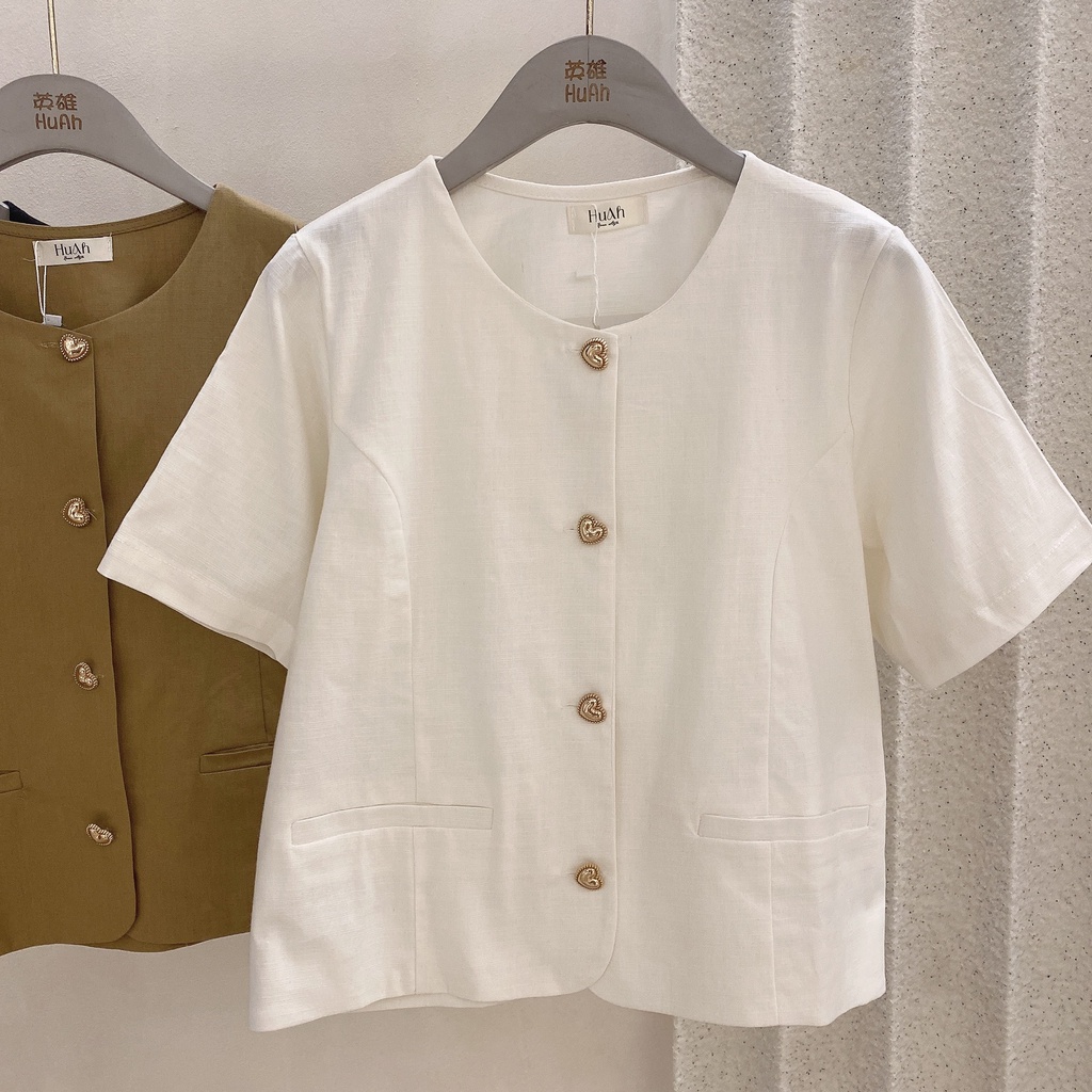 Áo cộc cúc tim GOLD 6205