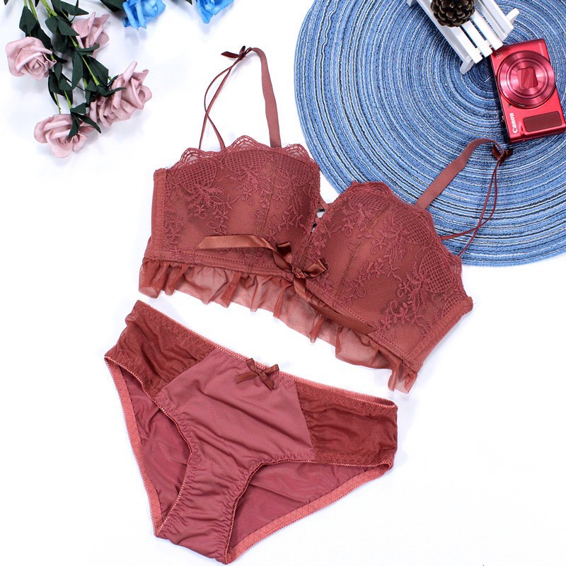 Áo Ngực Nữ ❤️FREESHIP❤️ Áo Lót Nữ Ren điệu đà phối dây rút nơ sexy quyến rũ mã AL28 | BigBuy360 - bigbuy360.vn