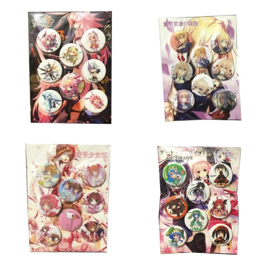 ( Ngẫu nhiên ) Lẻ chiếc huy hiệu cài áo in hình anime chibi pin cài áo phụ kiện xinh xắn