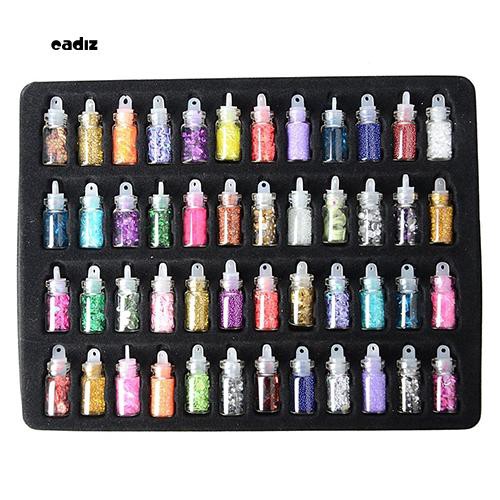 [Hàng mới về] Bộ 48 lọ kim tuyến lấp lánh trang trí móng tay