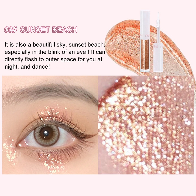 Phấn Mắt Dạng Lỏng Ánh Kim Tuyến Lấp Lánh Lâu Trôi