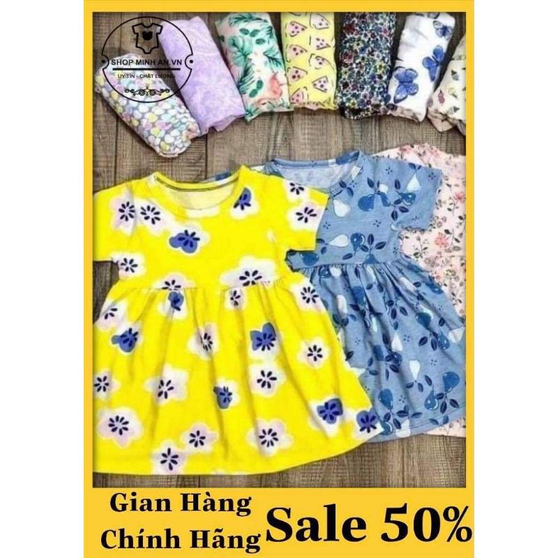 [ XẢ KHO ] Váy bé gái cotton xòe ❤FREE SHIP ❤ Váy hè bé 8-20kg Shop Minh An.vn.