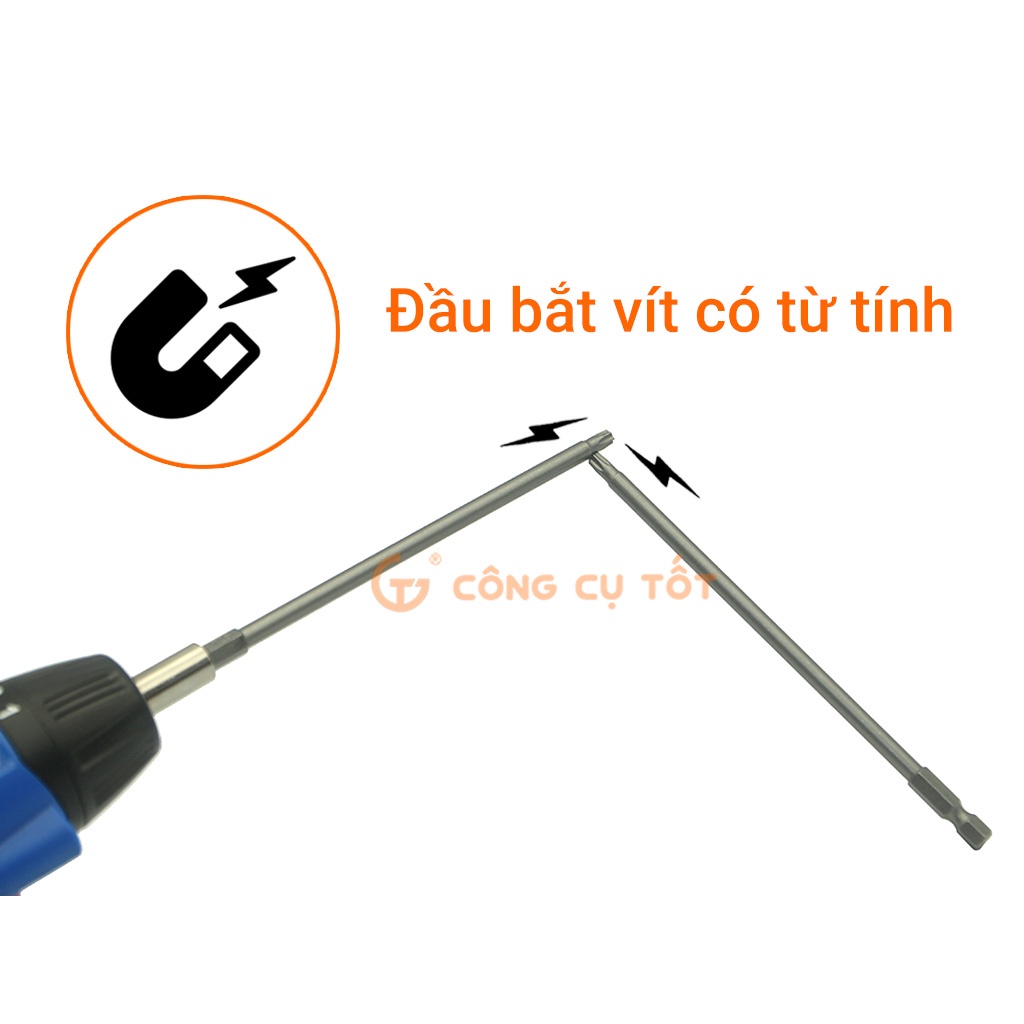 Đầu bắt vít hình sao dài 150mm chuôi lục