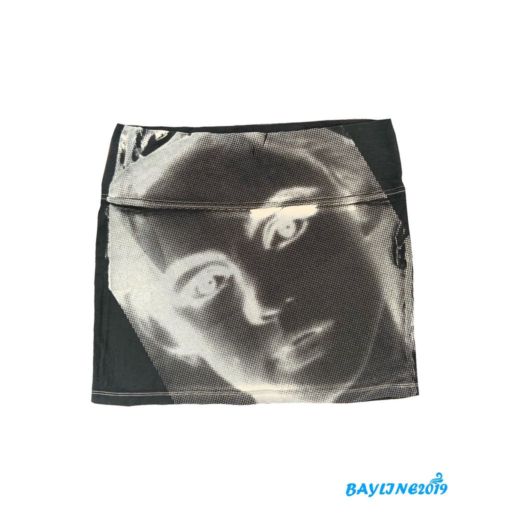 Chân Váy Ngắn Lưng Cao In Họa Tiết Thời Trang Cho Nữ