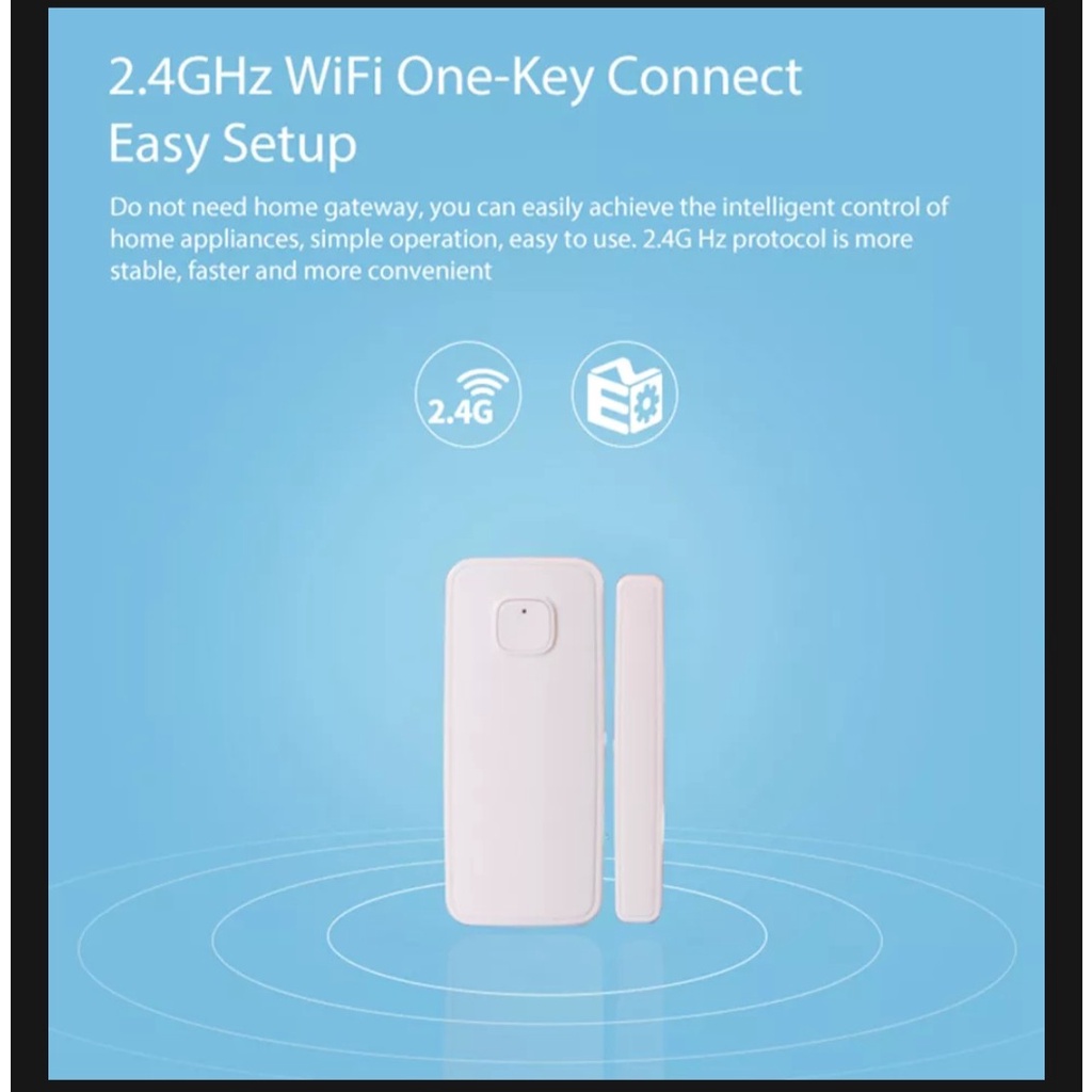 Cảm Biến Cửa WiFi APP Tuya Smart/Smartlife Thiết bị phát hiện Mở/ Đóng Mẫu 2