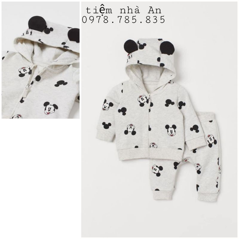 set nỉ hm mickey gấu pooh cho bé