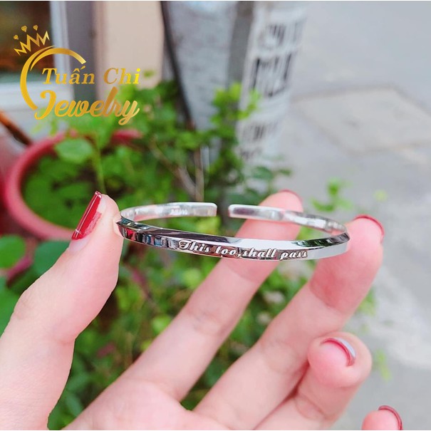 Lắc Tay Nữ HÀNG CAO CẤP Vòng Tay Bạc Nữ Thiết Kế Hiện Đại, Cá Tính, Khắc Tên Ý Nghĩa