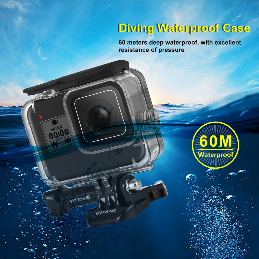 Vỏ chống nước PULUZ 60m cho máy ảnh GoPro HERO8 | BigBuy360 - bigbuy360.vn