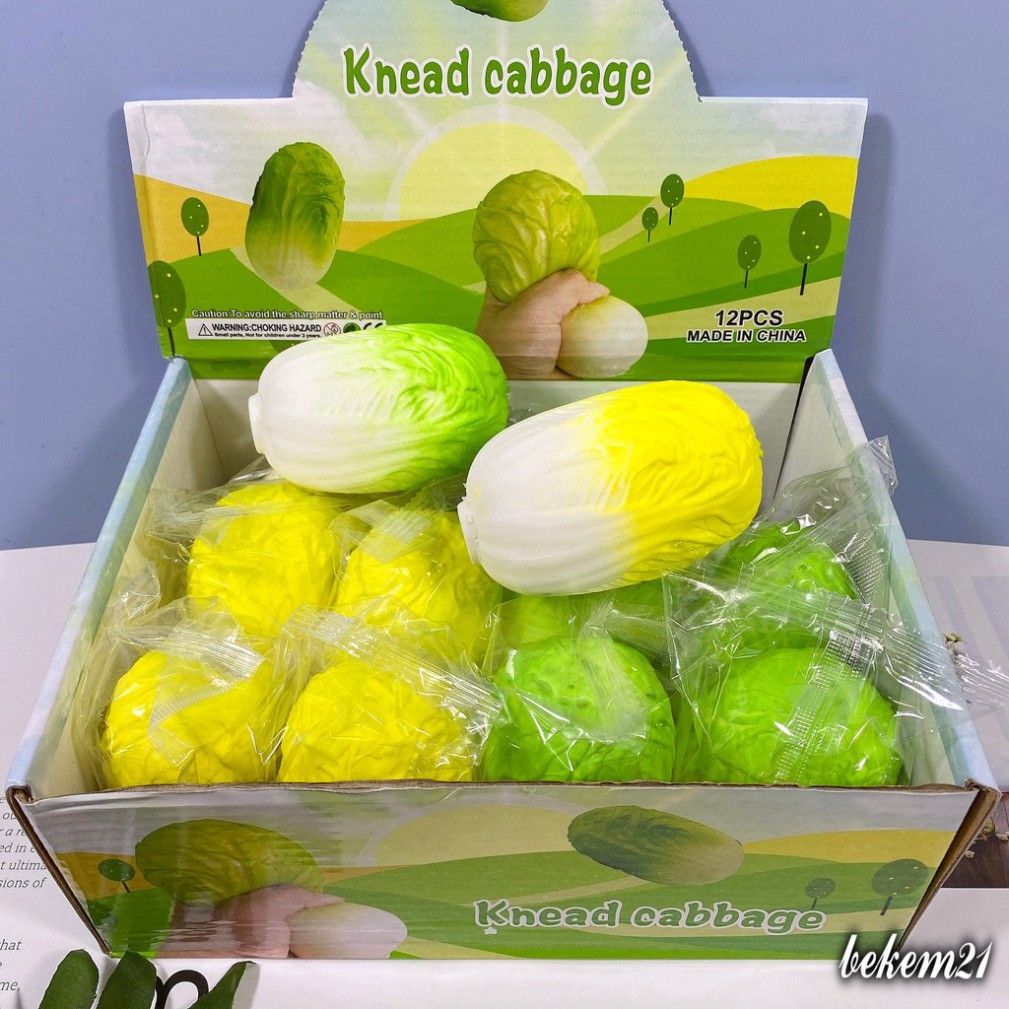 Squishy Hình Cây Cải Thảo Cái Bắp Cải Chín Vàng Xanh Mềm Mịn Đàn Hồi Chậm Tăng cực đáng yêu có hương thơm