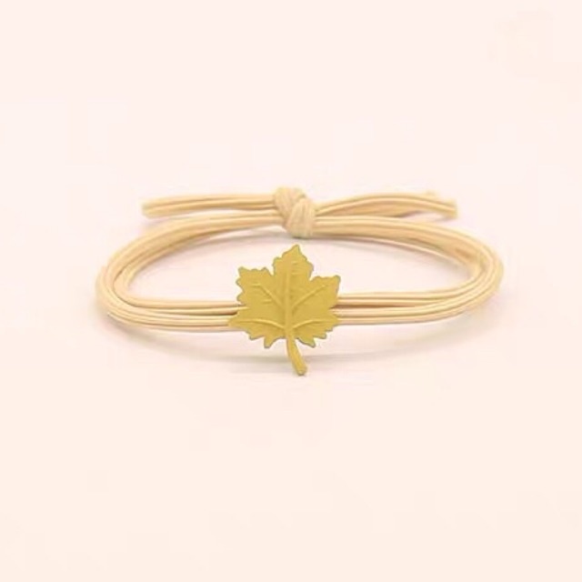 Dây chun buộc tóc hình LÁ - quà tặng cho khách hàng QiqiShop