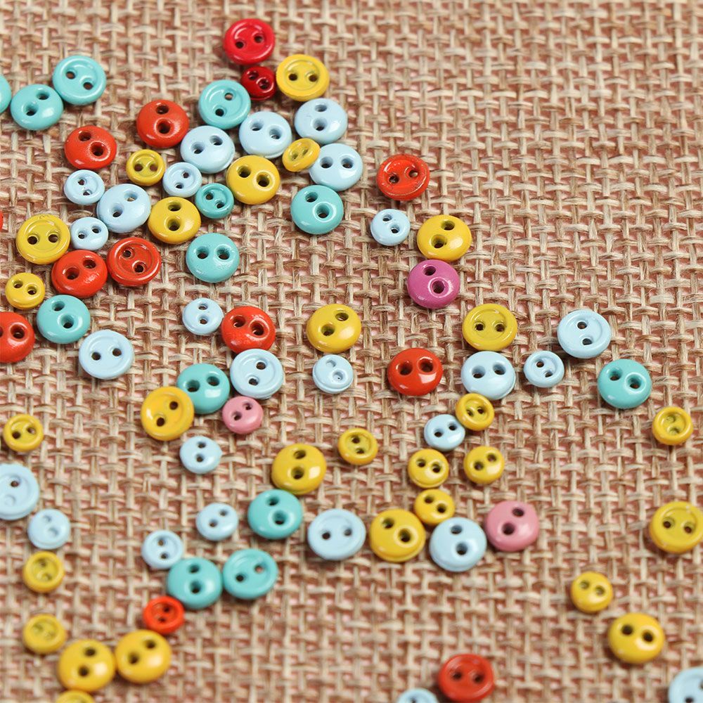 Set 20/ 40 nút quần áo kim loại hình tròn nhiều màu sắc 3mm/ 4mm