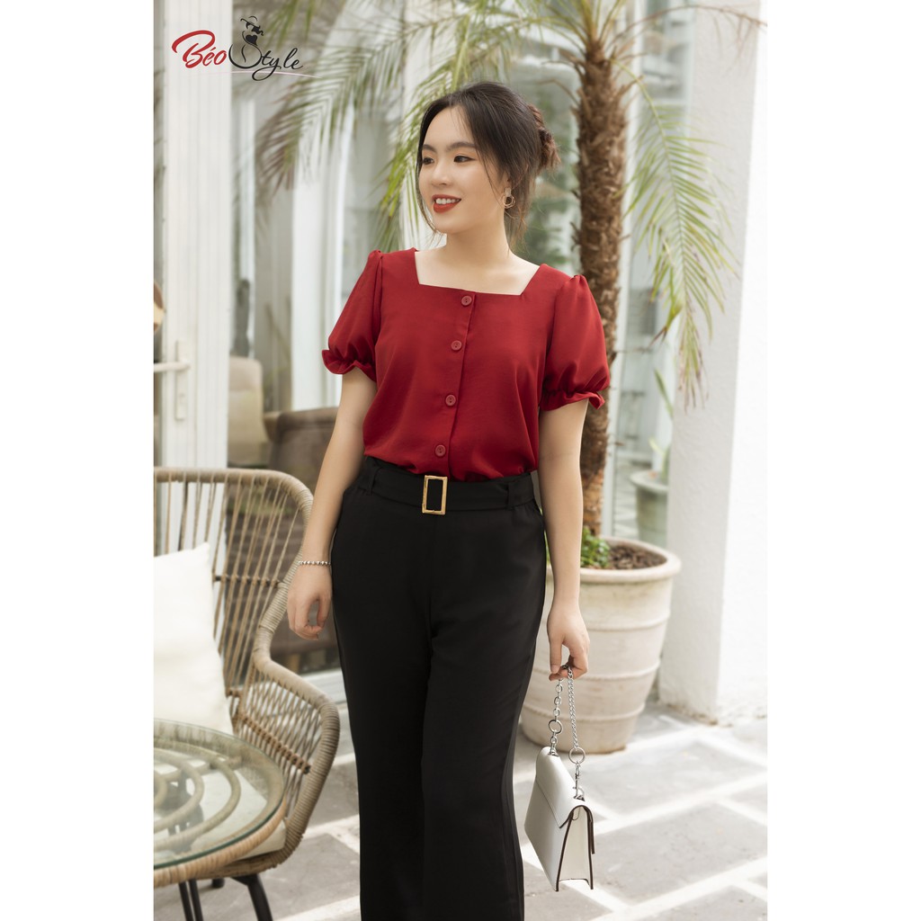 BIGSIZE nữ quần tây công sở ống suông dáng rộng kiểu ulzzang QDBS003 beostyle cho người béo mập 55-100kg