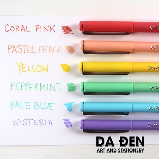 [DA ĐEN] Bộ 6 Bút Line Marvy Lepen Pastel