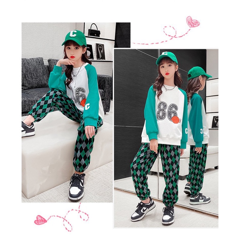 Đồ Bộ Bé Gái Quần Áo Dài Tay, Quần Áo Trẻ Em Thu Đông, Sét Đồ Thu Đông Sinh Động, Phong Cách