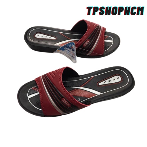 Dép bà già nữ đúc Nâu , Đỏ DW32 quai ngang ASIA 2 dành cho người trung tuổi (Ảnh thật - Chính Hãng - Siêu bền)