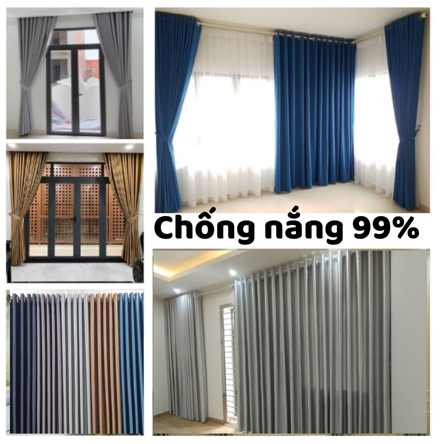 Rèm cửa chính chống nắng cao cấp, màn treo tường decor phòng ngủ lớn Mancuakimtien