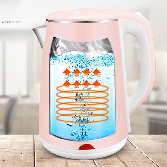 [Bảo Hành 12 Tháng] Ấm Siêu Tốc Cao Cấp JipLai Thái Lan Dung Tích 2.5L 2 Lớp Cách Nhiệt