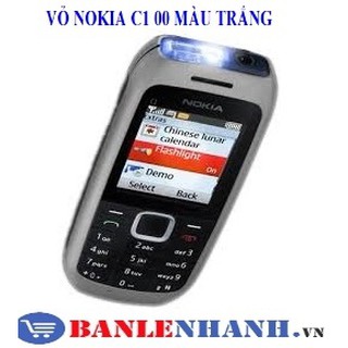 VỎ KHÔNG PHÍM KHÔNG SƯỜN NOKIA C1 00 MÀU TRẮNG [VỎ ZIN, XỊN]