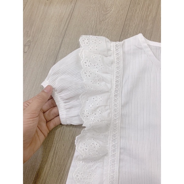 Bộ Melisa áo trắng quần hoa- HÀNG SALE KO ĐỔI TRẢ
