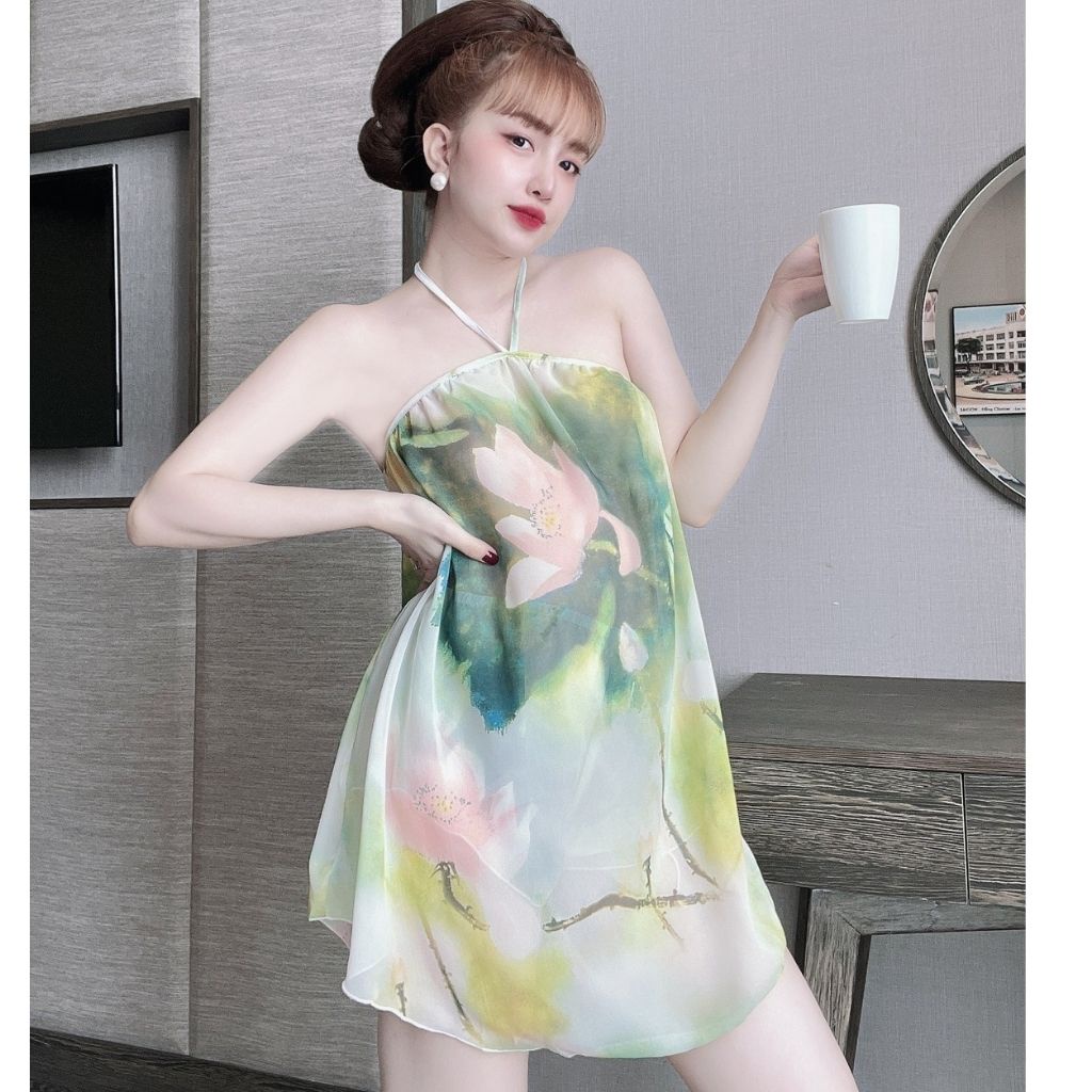 Váy ngủ sexy MIKY, Đầm ngủ sexy Chất Siêu Mát Dáng Siêu Xinh &lt;65kg