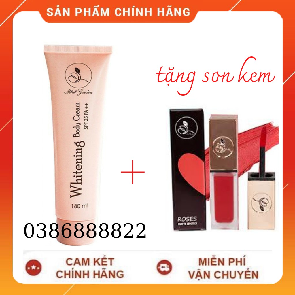 [TẶNG SON KEM 295K] Kem Body Men Bia MiniGarden 180ml Chống Nắng, Dưỡng Và Làm Trắng Da An Toàn Hiệu Quả