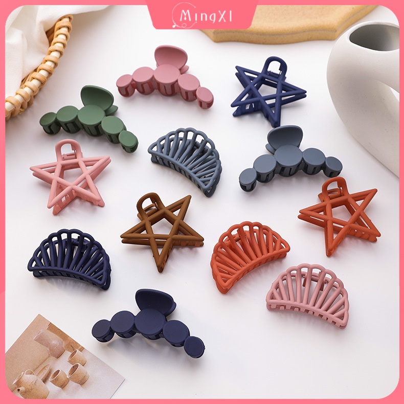 Kẹp tóc nhựa acrylic nhiều màu tùy chọn phong cách Hàn Quốc cho nữ