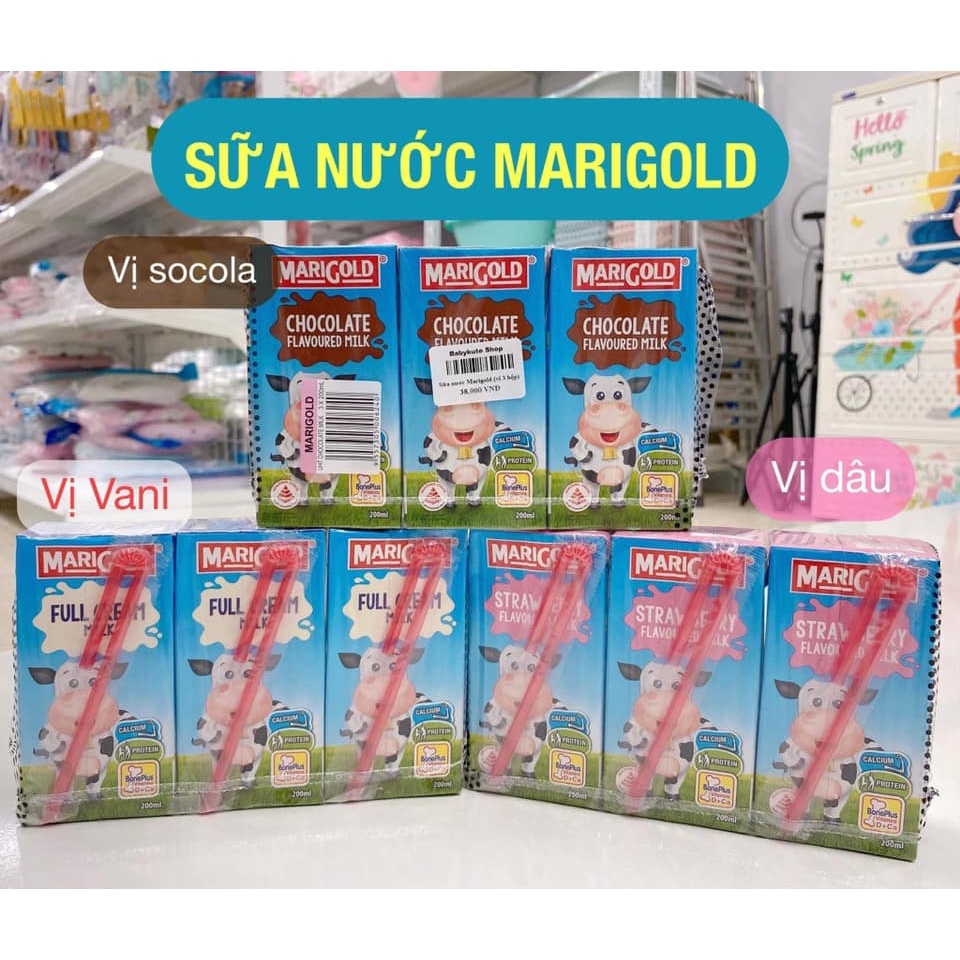 Sữa tươi Marigold đủ vị 200ml Date 10/2022