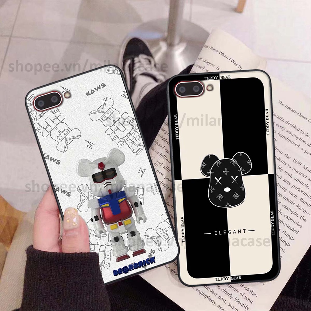 Ốp Oppo A3s / A1k gấu be@rBrick gấu Teddy Kaws siêu đẹp, phong cách, cá tính